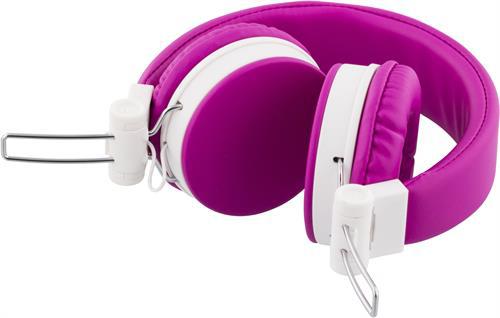 Streetz ihopvikbart headset med brusreducering, rosa