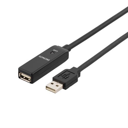 Deltaco PRIME USB 2.0 förlängningskabel, 5m