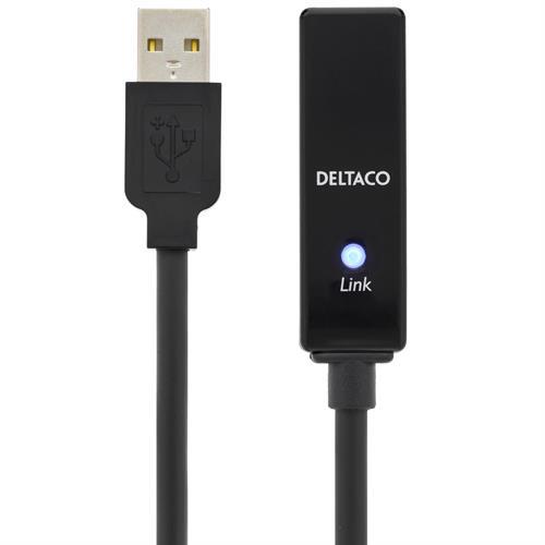 Deltaco PRIME USB 2.0 förlängningskabel, 5m