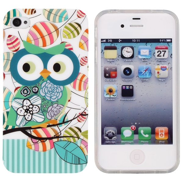 TPU-skal uggla i träd, iPhone 4/4S