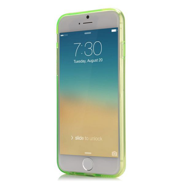 TPU-skal transparent/grön, iPhone 6/6S