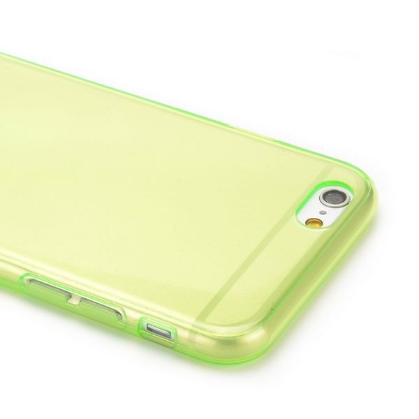 TPU-skal transparent/grön, iPhone 6/6S
