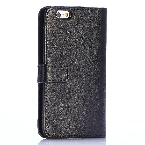 Läderfodral med kortplats svart, iPhone 6