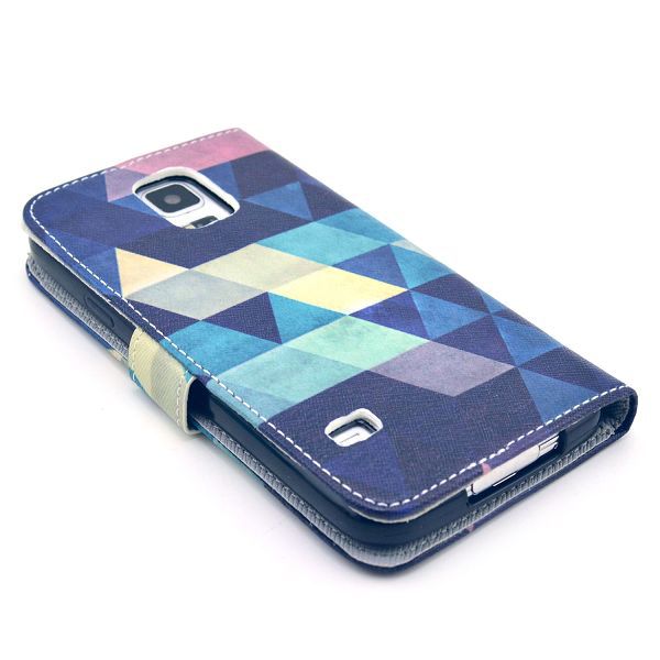 Plånboksfodral med triangelmönster, Samsung Galaxy S5