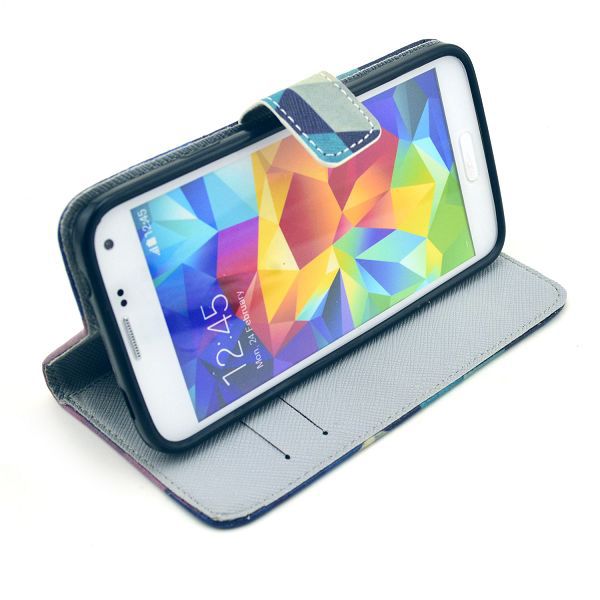 Plånboksfodral med triangelmönster, Samsung Galaxy S5