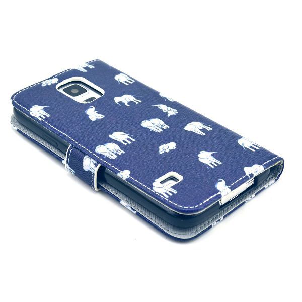 Plånboksfodral med ställ elefanter, Samsung Galaxy S5