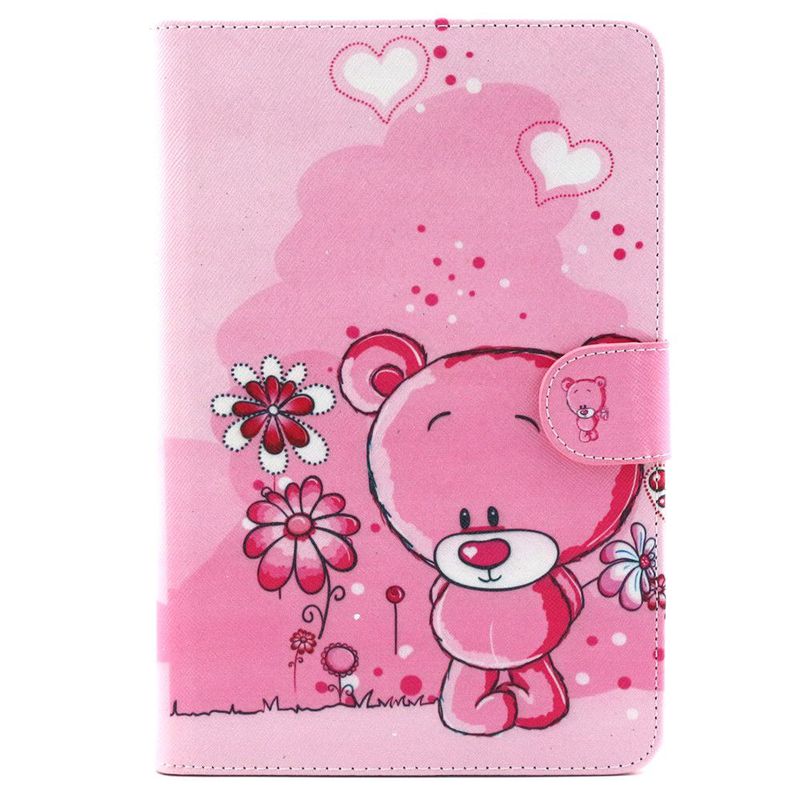 Plånboksfodral med sött björn motiv, Samsung Galaxy Tab A 8.0