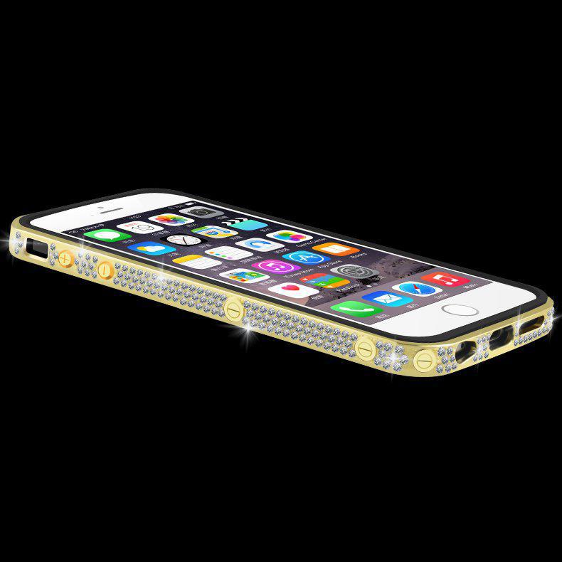 Love Mei Star Line bumper med diamanter silver, iPhone 6/6S Plus