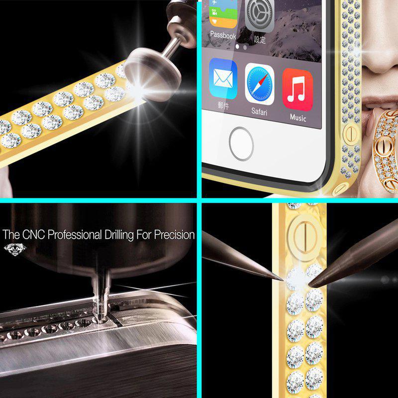 Love Mei Star Line bumper med diamanter silver, iPhone 6/6S Plus