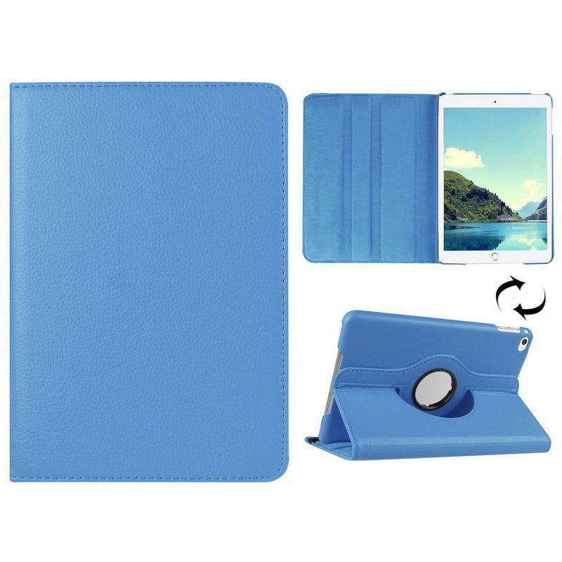 Läderfodral med roterbart ställ blå, iPad Mini 4