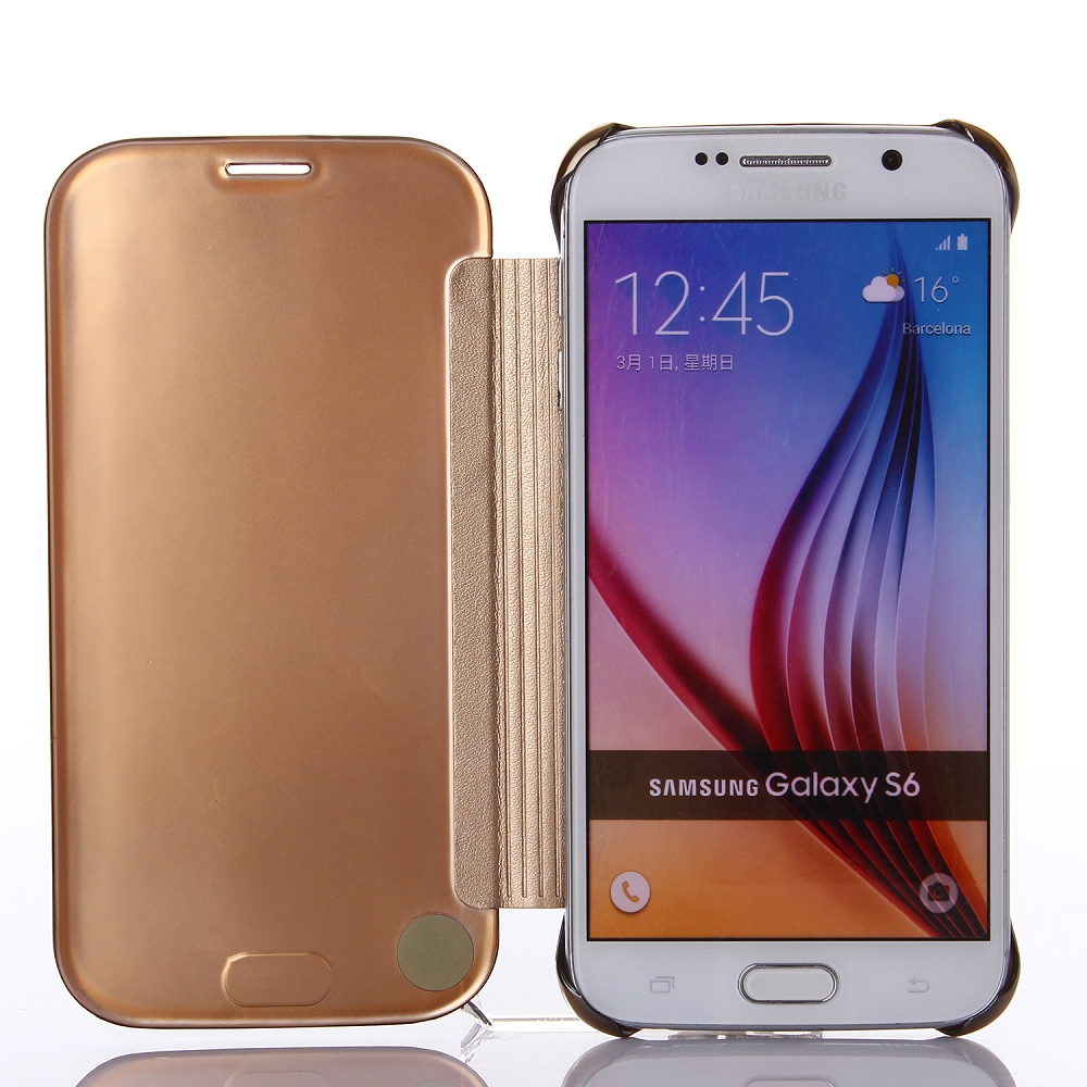 Clear View fodral guld, Samsung Galaxy S6