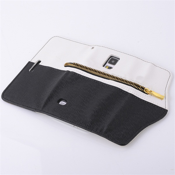 Läderfodral/plånbok svart, Samsung Galaxy S5