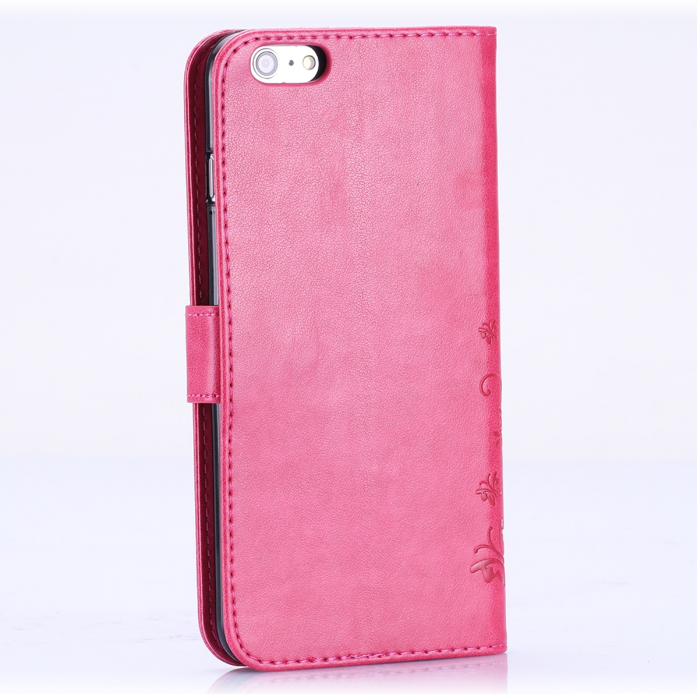 Plånboksfodral med kortplats rosa, iPhone 6 Plus