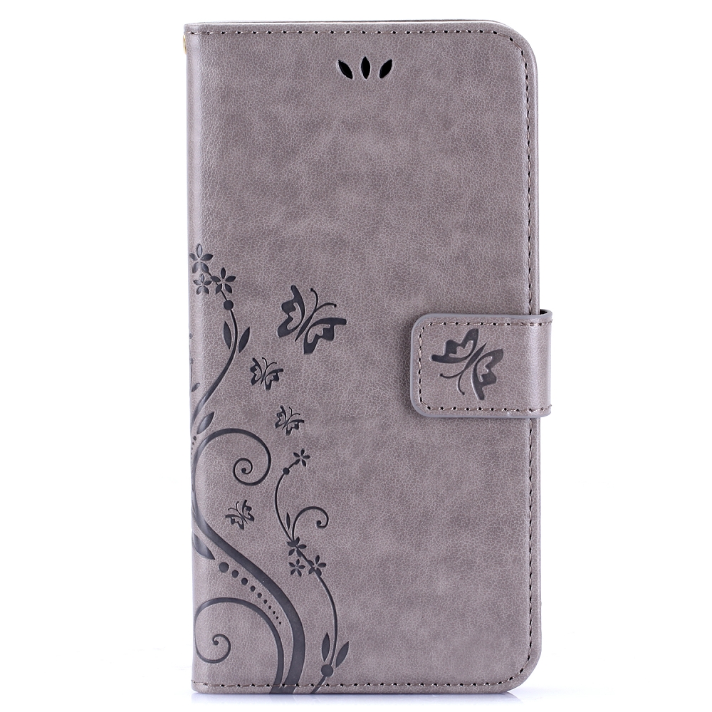 Plånboksfodral med kortplats grå, iPhone 6 Plus
