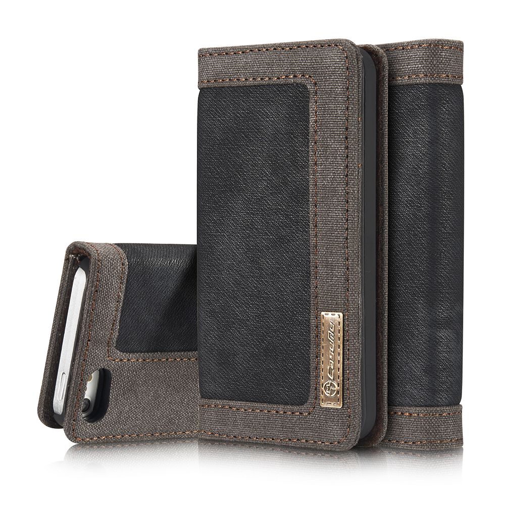 CaseMe plånboksfodral med kortplats svart, iPhone 5/5S/SE