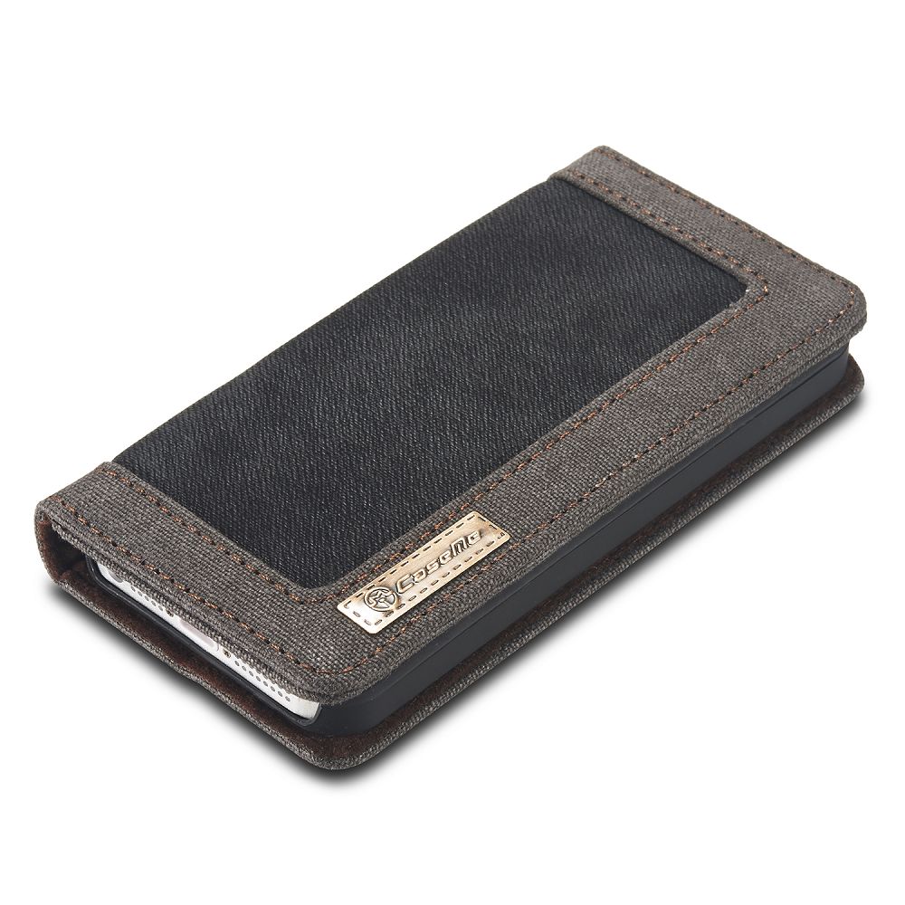 CaseMe plånboksfodral med kortplats svart, iPhone 5/5S/SE