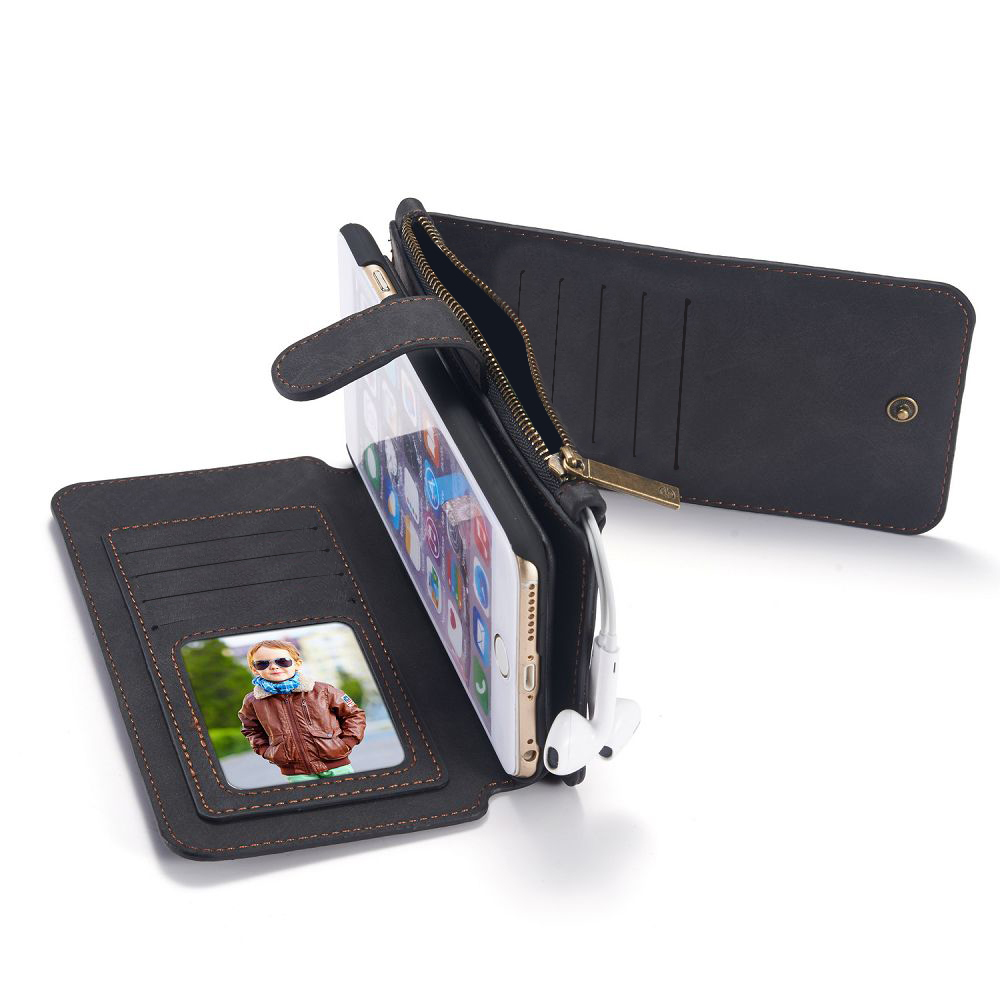 CaseMe plånboksfodral med magnetskal till iPhone 6, svart