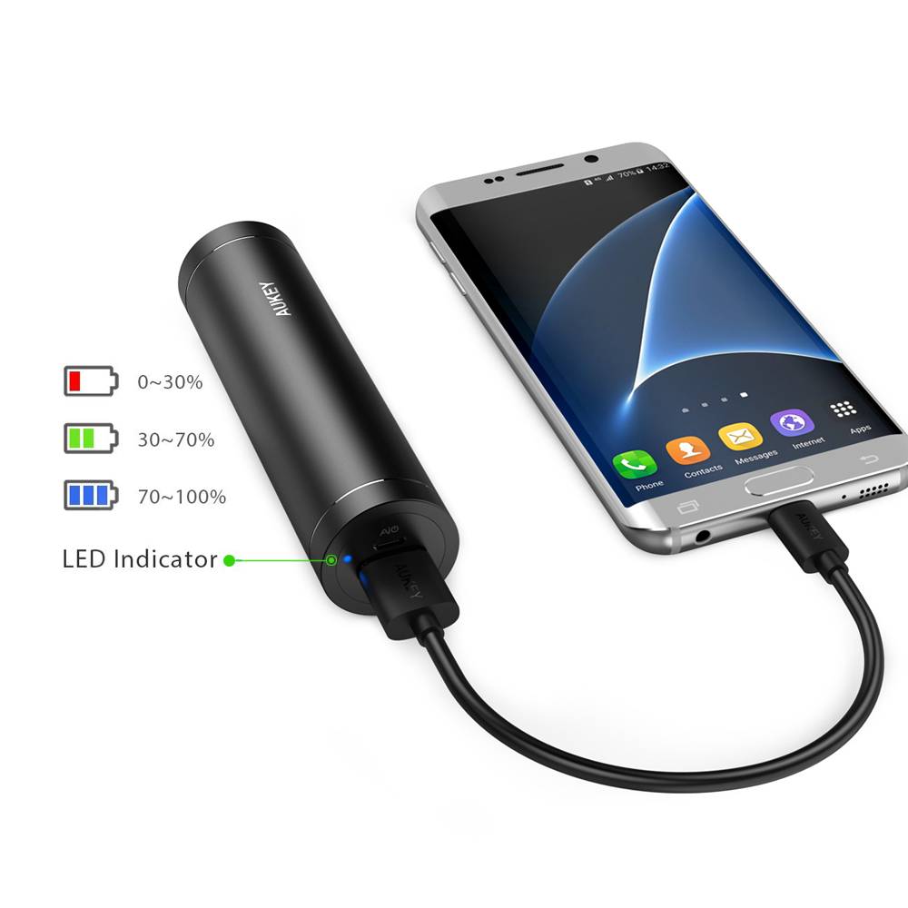 Aukey PB-T12 Quick Charge 3.0 Powerbank 5000mAh, demoex