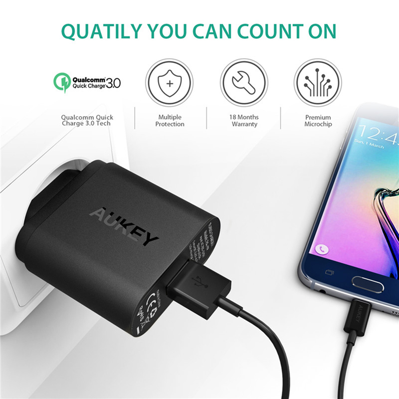 Aukey PA-T9 väggadapter Qualcomm Quick Charge 3.0