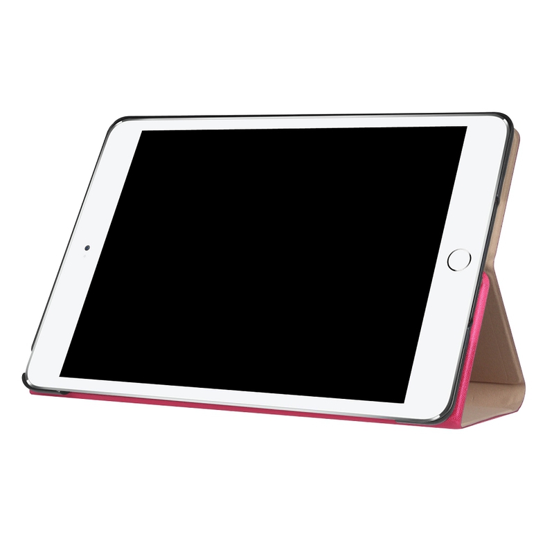Läderfodral med stöd, iPad 9.7 (2017-2018), rosa
