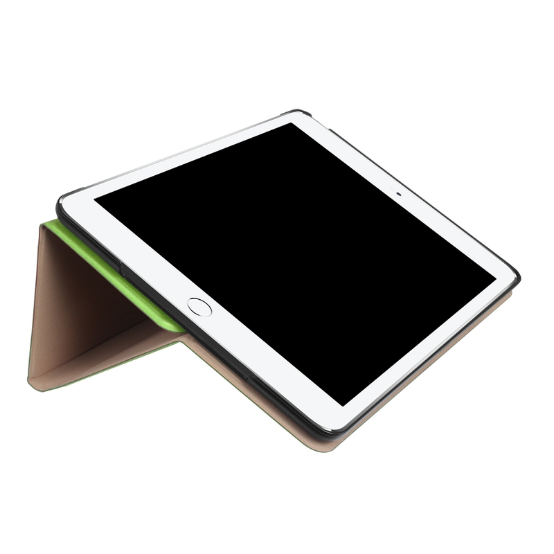 Läderfodral med stöd, iPad 9.7 (2017-2018), grön