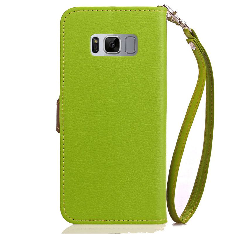 Fodral med vristband och ställ Samsung Galaxy S8 grön