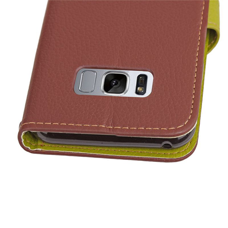 Fodral med vristband och ställ Samsung Galaxy S8 Plus, brun