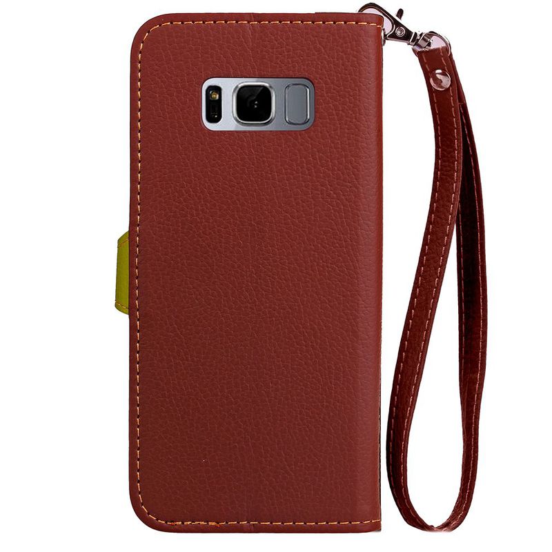 Fodral med vristband och ställ Samsung Galaxy S8 Plus, brun