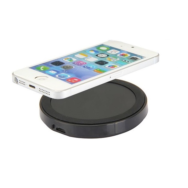 Qi trådlös laddningsstation mini svart, iPhone 5/6, demoex