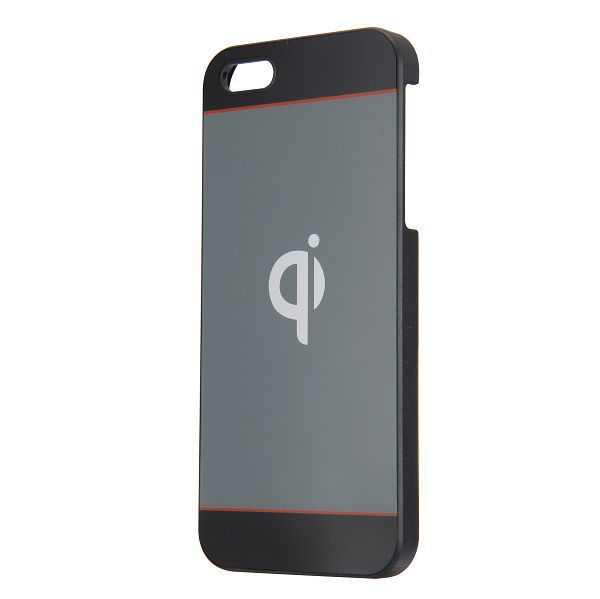 Qi hard case för trådlös laddning svart, iPhone 5/5S, demoex