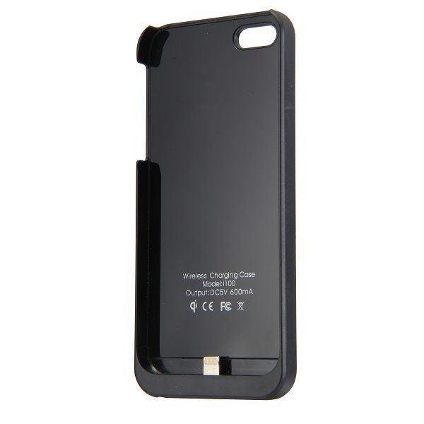 Qi hard case för trådlös laddning svart, iPhone 5/5S, demoex