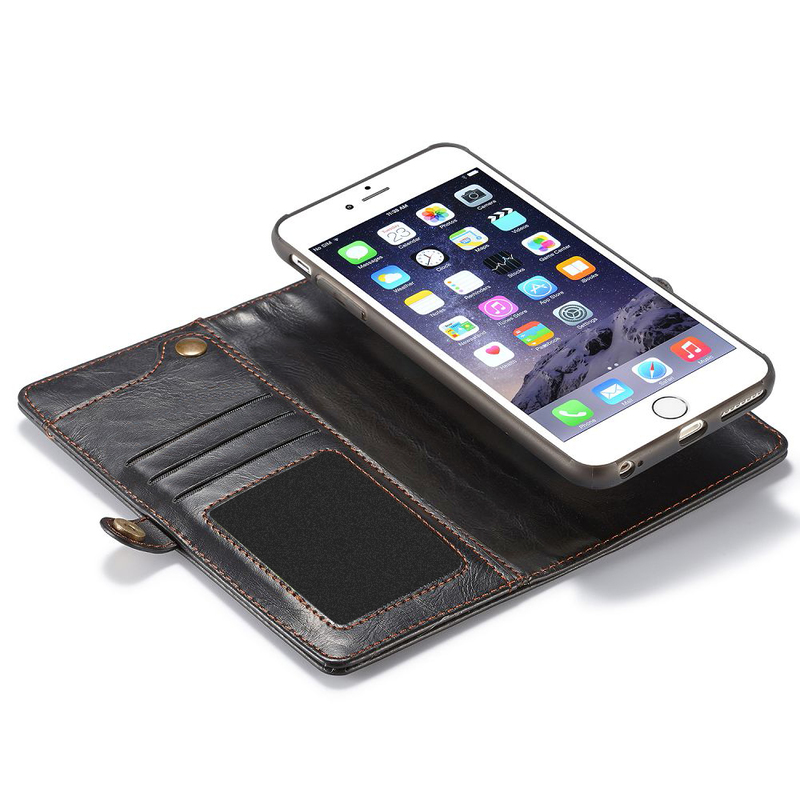 CaseMe läderfodral med kortplats svart, iPhone 6