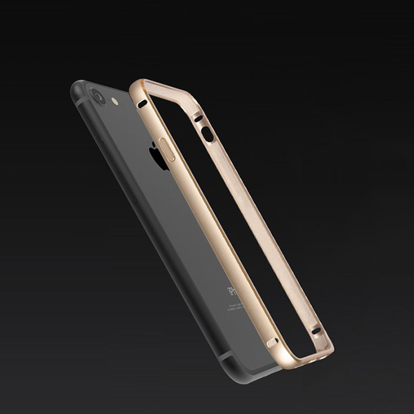 Love Mei Ultratunn aluminium bumper, iPhone 7 Plus/8 Plus, gul