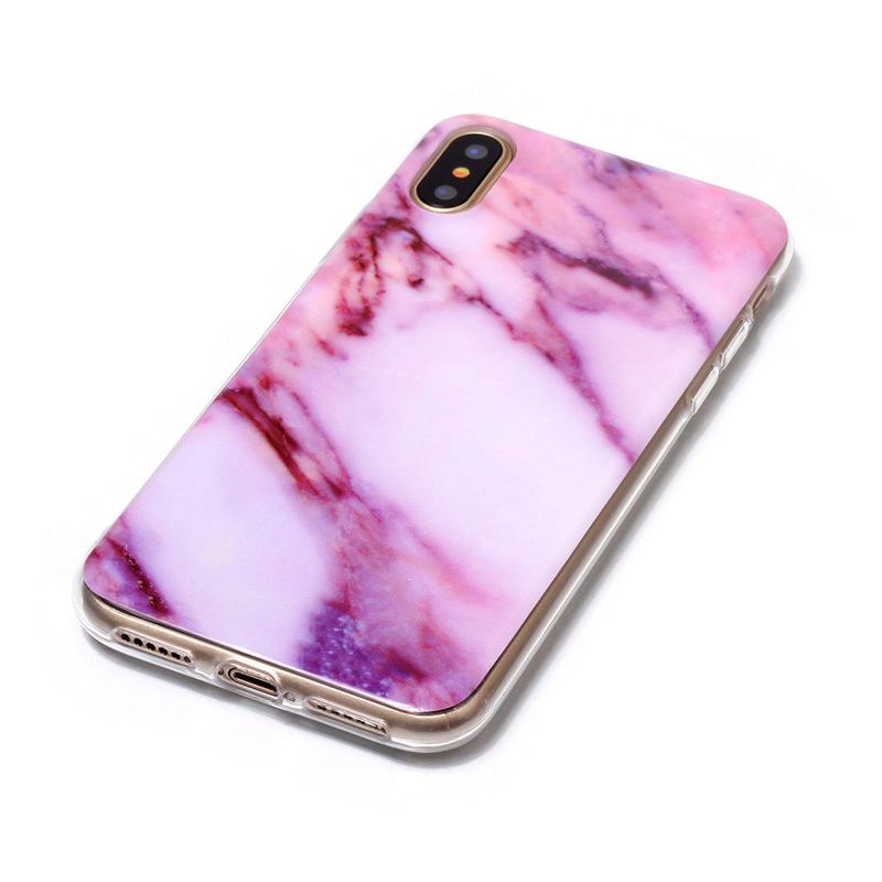 Trendigt marmorskal, iPhone X/XS, rosa