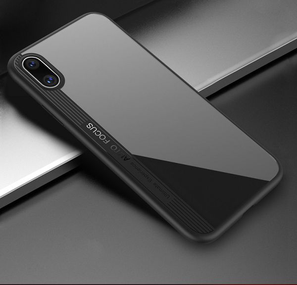 Joyroom transparent skal, iPhone X, svart