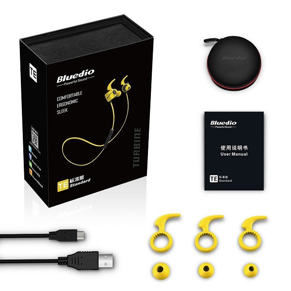 Bluedio TE Sporthörlurar Bluetooth 4.1, gul