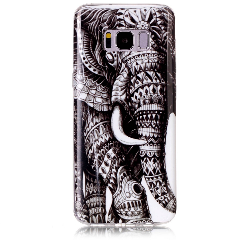 Ultratunt TPU skal med motiv av elefant, Samsung Galaxy S8