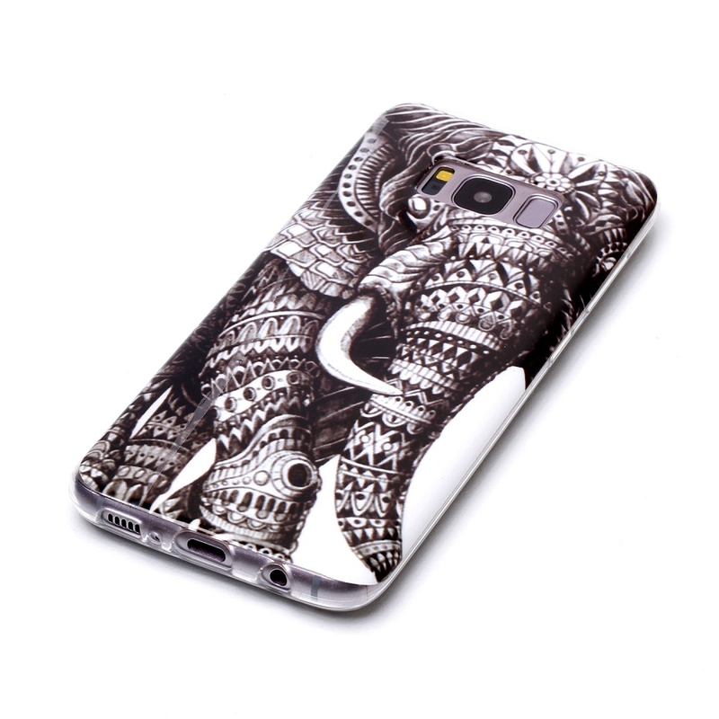Ultratunt TPU skal med motiv av elefant, Samsung Galaxy S8