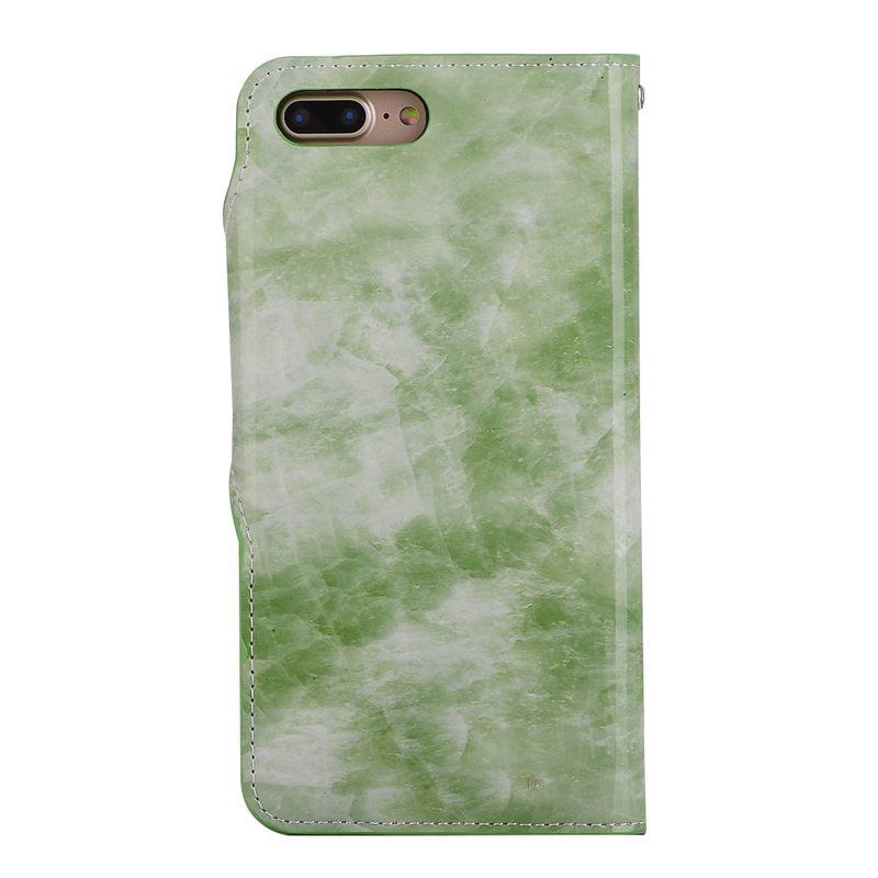 Läderfodral, retro med ställ, iPhone 8/7 Plus, grön