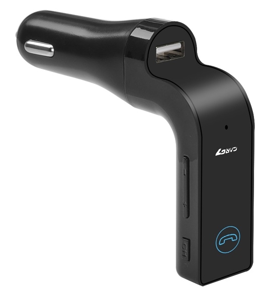FM-sändare med Bluetooth-handsfree, svart
