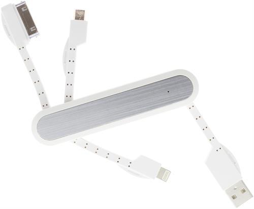 Epzi 3 i 1 adapter vit, iPhone, Micro-USB och Lightning