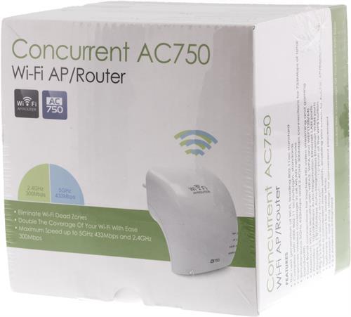 Trådlös accesspunkt/router, Dual-band 2,4/5GHz, 750Mbps