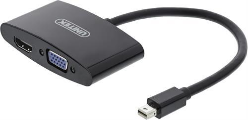 Mini DisplayPort till HDMI- och VGA-adapter, 0,15m, svart