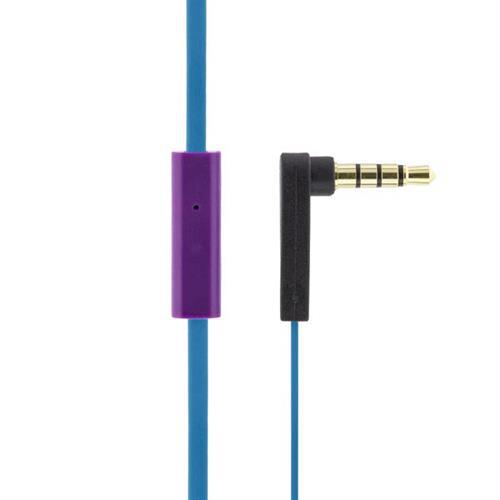 Streetz in-ear hörlurar med trasselfri kabel lila/blå, 1,2m
