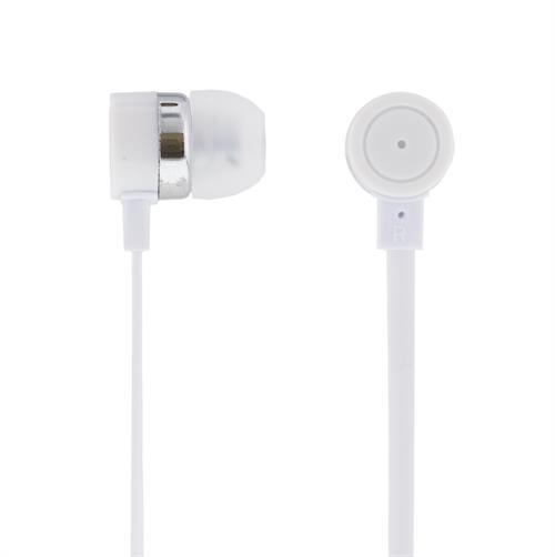 Deltaco in-ear hörlurar med mikrofon, svarsknapp, vit