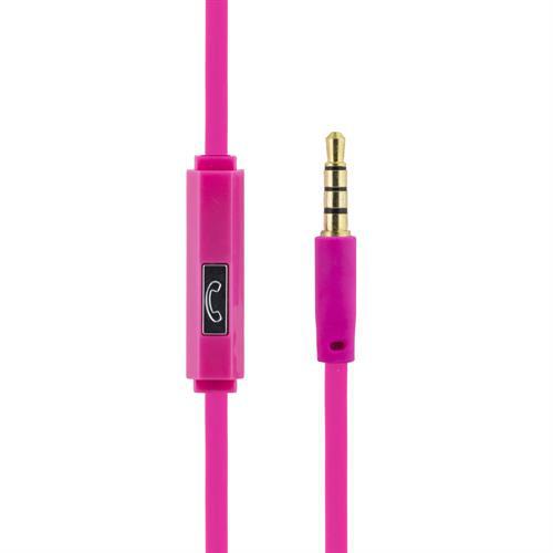 Deltaco in-ear hörlurar med mikrofon, svarsknapp, rosa