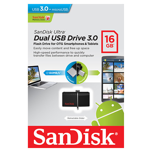 16GB USB-minne SanDisk Ultra Dual Drive USB3.0