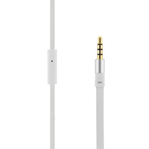 Streetz sporthörlurar med mikrofon vit, 3,5mm