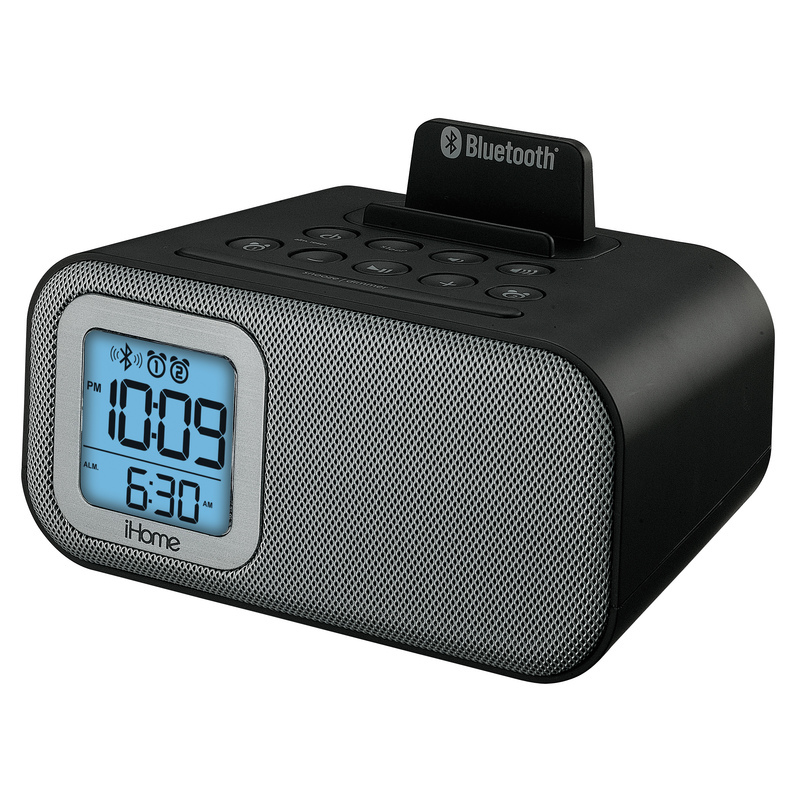 iHome klockradio dock svart, bluetooth