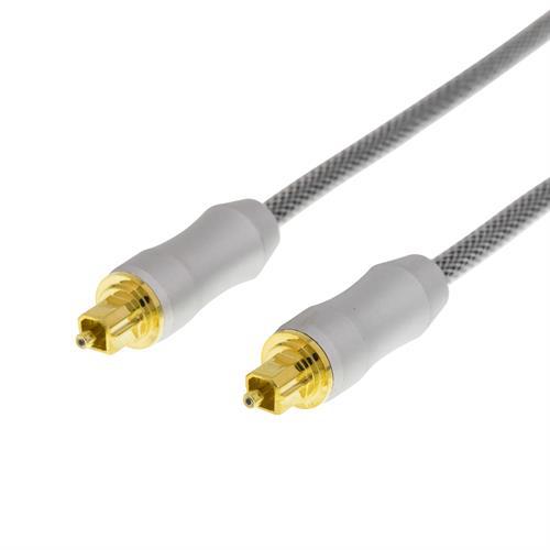 Deltaco PRIME fiberoptisk kabel för digitalt ljud, 2m